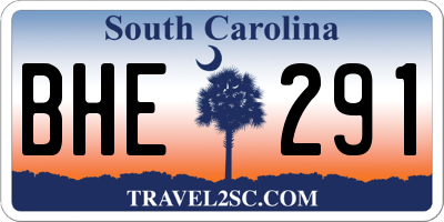 SC license plate BHE291