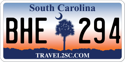 SC license plate BHE294