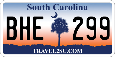 SC license plate BHE299