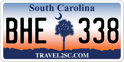 SC license plate BHE338