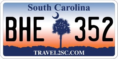 SC license plate BHE352