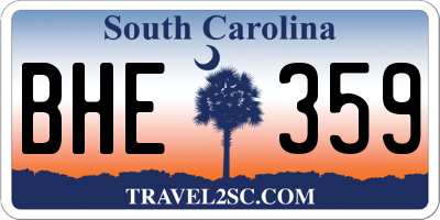 SC license plate BHE359