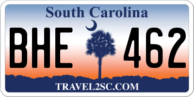 SC license plate BHE462