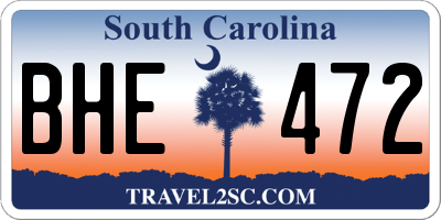 SC license plate BHE472