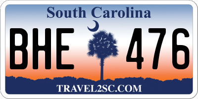 SC license plate BHE476