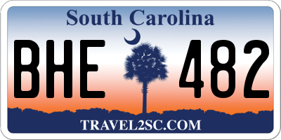 SC license plate BHE482