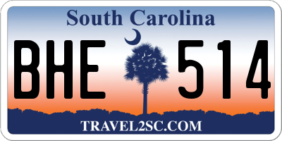 SC license plate BHE514