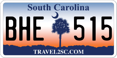 SC license plate BHE515