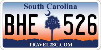 SC license plate BHE526