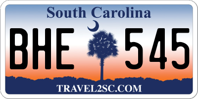 SC license plate BHE545