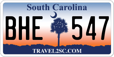 SC license plate BHE547
