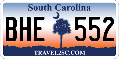 SC license plate BHE552