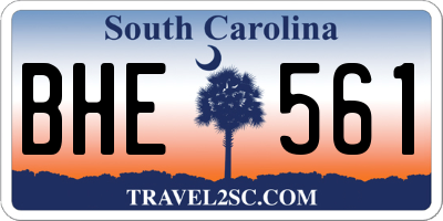 SC license plate BHE561