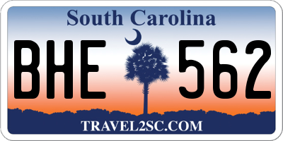 SC license plate BHE562