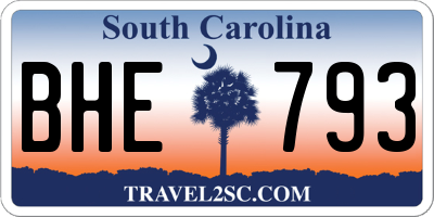 SC license plate BHE793