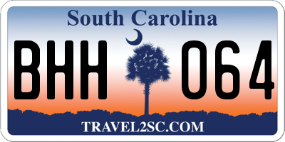 SC license plate BHH064