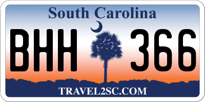 SC license plate BHH366