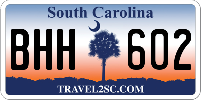 SC license plate BHH602