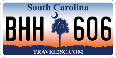 SC license plate BHH606