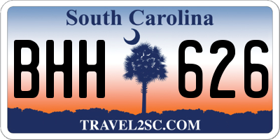 SC license plate BHH626