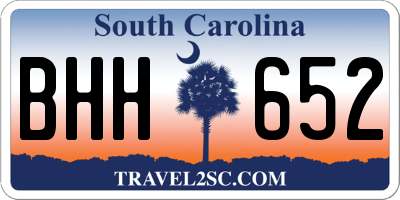 SC license plate BHH652