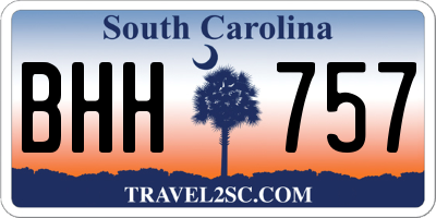 SC license plate BHH757