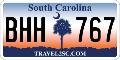 SC license plate BHH767