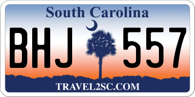 SC license plate BHJ557