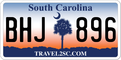 SC license plate BHJ896