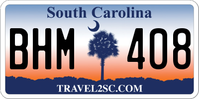 SC license plate BHM408