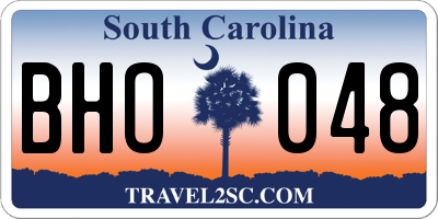 SC license plate BHO048