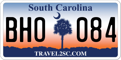 SC license plate BHO084