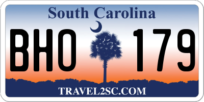 SC license plate BHO179