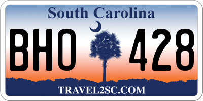SC license plate BHO428