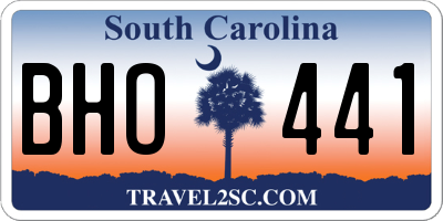 SC license plate BHO441