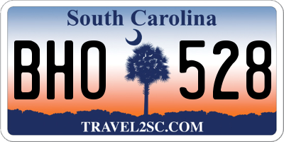 SC license plate BHO528
