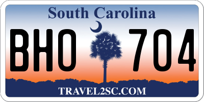 SC license plate BHO704