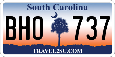 SC license plate BHO737