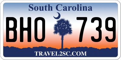 SC license plate BHO739