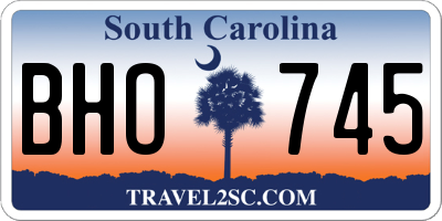 SC license plate BHO745