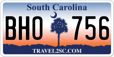 SC license plate BHO756