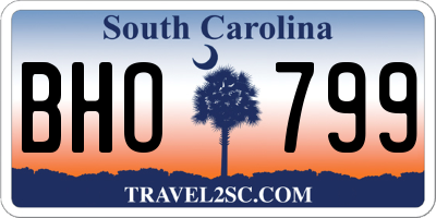 SC license plate BHO799