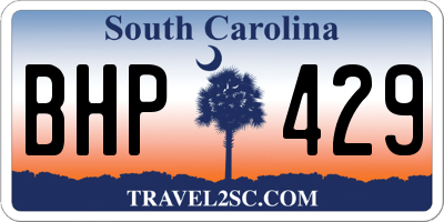 SC license plate BHP429