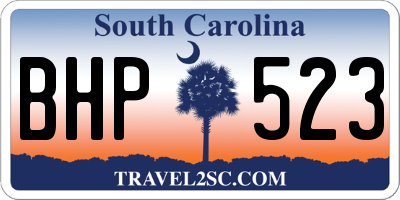 SC license plate BHP523