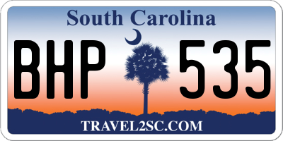 SC license plate BHP535