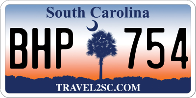 SC license plate BHP754