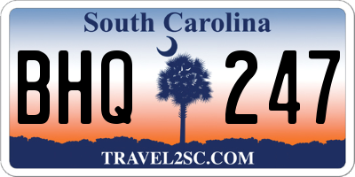 SC license plate BHQ247