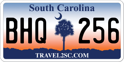 SC license plate BHQ256