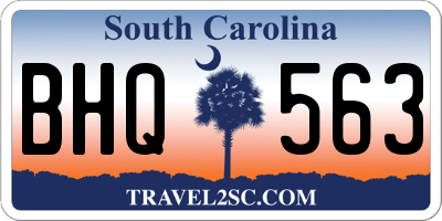SC license plate BHQ563
