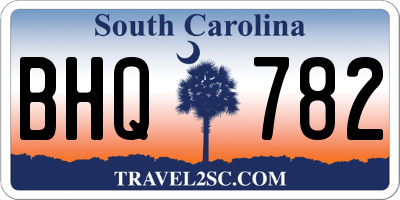 SC license plate BHQ782